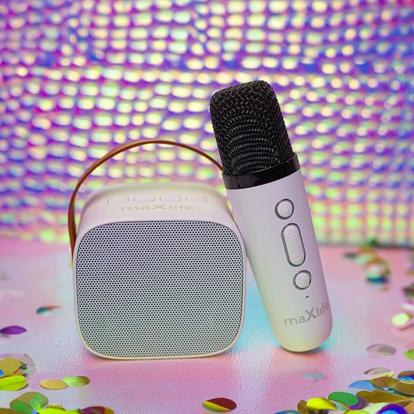 Maxlife Bluetooth karaoke högtalare MXKS-100 vit blå