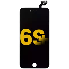 LCD-enhet med stålplatta för iPhone 6S Plus (renoverad) (svart)