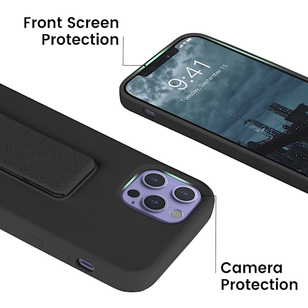 Handrem Metall stativfodral för iphone 14  svart svart