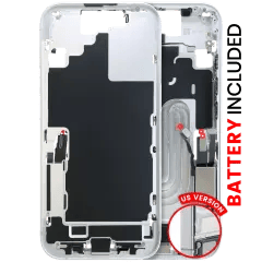 Baksida inklusive batteri för iPhone 17 (Äkta OEM) (amerikansk version) (vit)