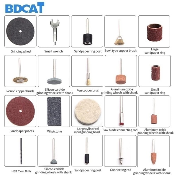 BDCAT 130W Elverktyg Elektrisk Mini Borrpolermaskin med 0,3-3,2 grön