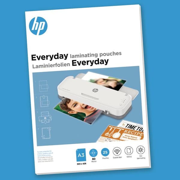 HP Everyday Lamineringslommer A3 80 micron (x25 pcs)
