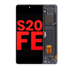 OLED-enhet med ram för Samsung Galaxy S20 FE 4G / 5G (Aftermarket Plus) (Cloud Navy) blå