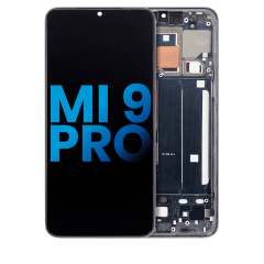 LCD-enhet med ram för Xiaomi Mi 9 Pro (Eftermarknad: Incell) (Titanium Black)