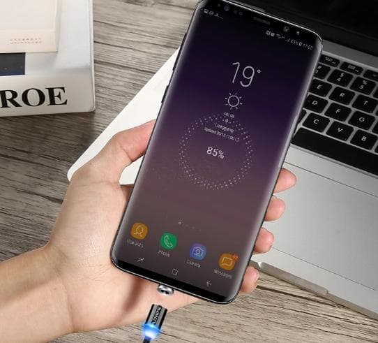 1m Magnetkabel för USB-C Snabb Laddning svart