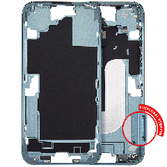 Mellanstomme med ström- och volymknapp för iPhone 16 Plus (EU / Global version) (Eftermarknad Plus) (Teal)