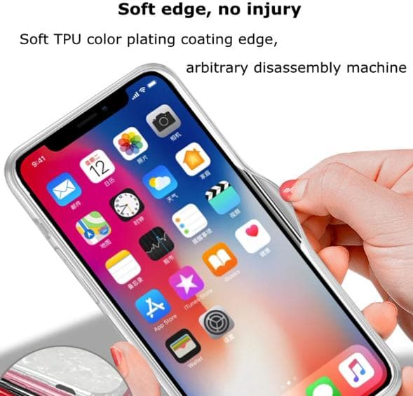 Lyxigt glänsande tempererat glas för Iphone 7/8