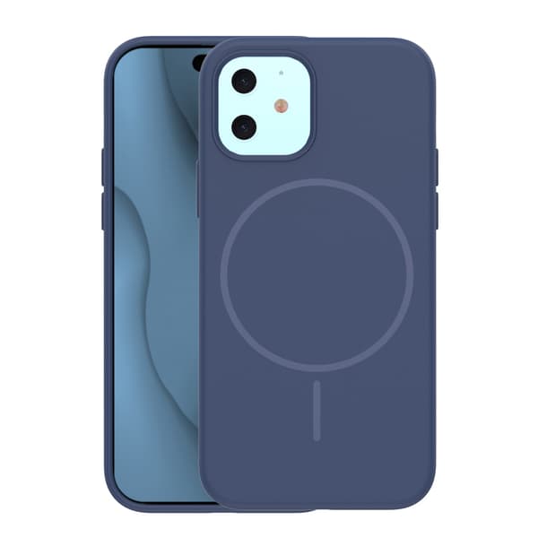 Tunt silikon Mag-skal för iPhone 12 / 12 Pro 6,1\" mörkblå