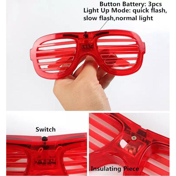 LED GLOWING GLASSES RED