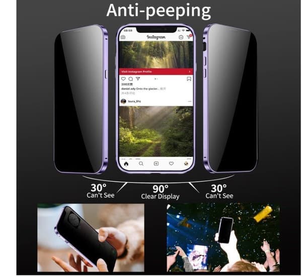 sekretess doubelfodral för Iphone 13 lila