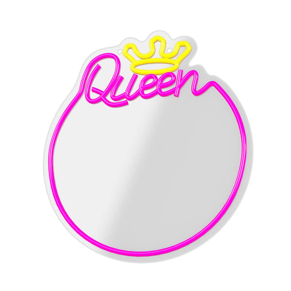 Neon MIRROR LED QUEEN varmvit rosa FMNE04 Forever Light rosa
