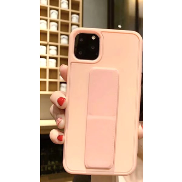 fodral med handrem för iphone 11 pro max rosa rosa
