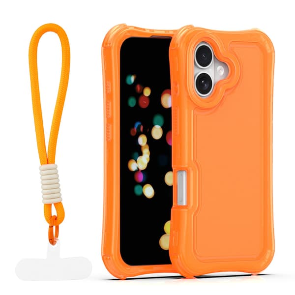 Safepop skal med rem för iPhone 17 orange orange