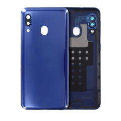Baksidesglas med kameralins för Samsung Galaxy A20E (A202 / 2019) (Service Pack) (Blå)