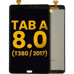 LCD-enhet utan ram för Samsung Galaxy Tab A 8.0\" (2017) (T380) (WiFi-version) (renoverad) (svart)
