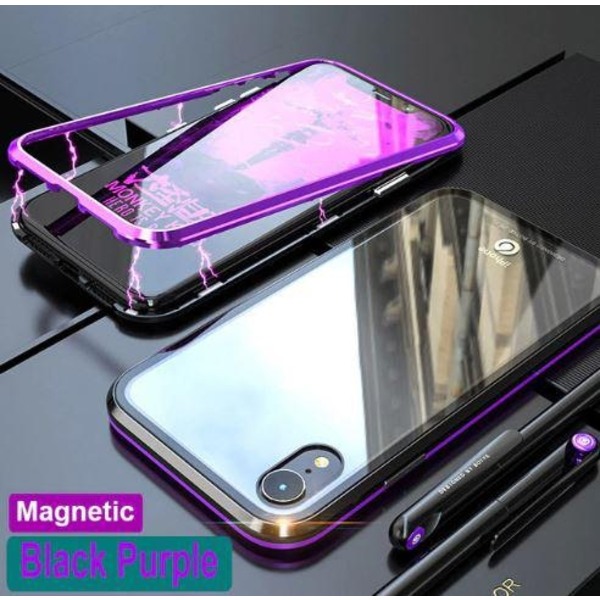 magnet fodral med härdat glas för iphone Xs/X svart "Black"
"Svart"