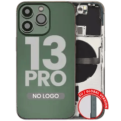 Baksida med smådelar för iPhone 13 Pro (EU / Global Version) (Aftermarket Plus) (Alpine Green) grön