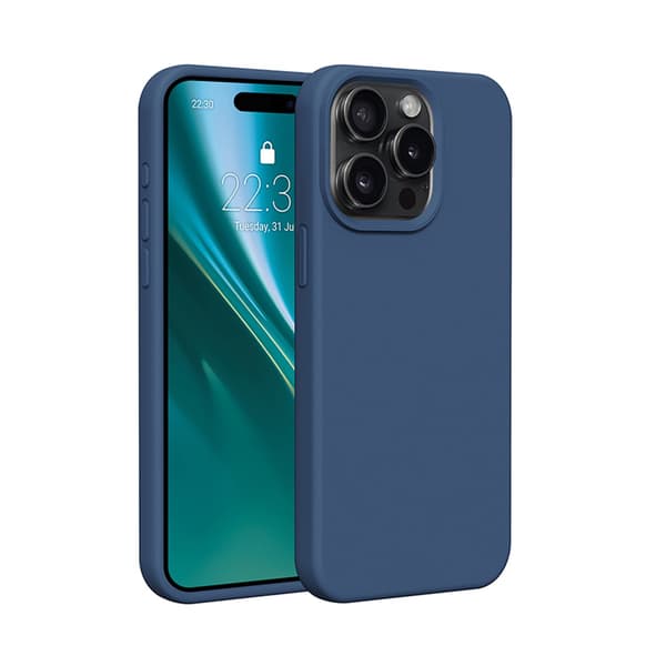 Etteri Silikonskal till iPhone 15 Pro 6,1\" mörkblå