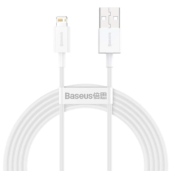 Baseus kabel Superior USB - Lightning 2,0 m 2,4A vit vit