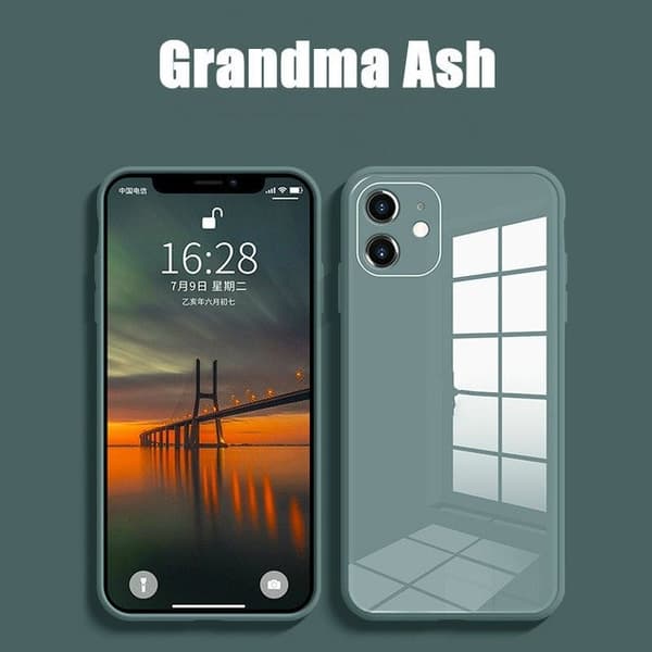 glasfodral för iphone 12 röd röd