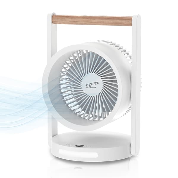 Wireless Table Fan with Night Light WB17 6.4\" USB-C 3600mAh
