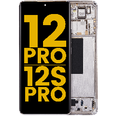 OLED-enhet med ram för Xiaomi 12 Pro / 12S Pro (renoverad) (lila) lila
