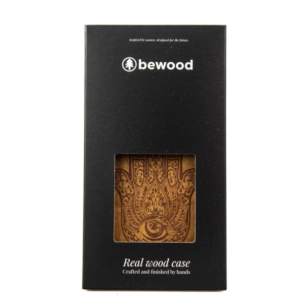 Bewood case for iPhone 15 Plus 6.7\" Hamsa Imbuia