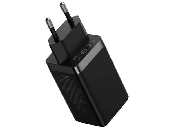Baseus GaN5 Pro Strömforsyningsadapter 65Watt svart