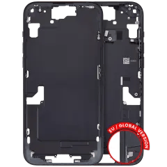 Mellanramshölje med smådelar för iPhone 15 Plus (EU / Global version) (Begagnad OEM-dragning: Grade B) (Svart)