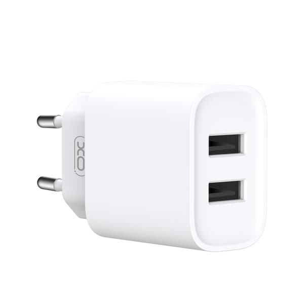XO väggladdare CE02C 2x USB 2,1A vit