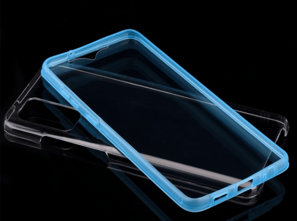 TPU fodral fram och back för Samsung S21plus blå blå