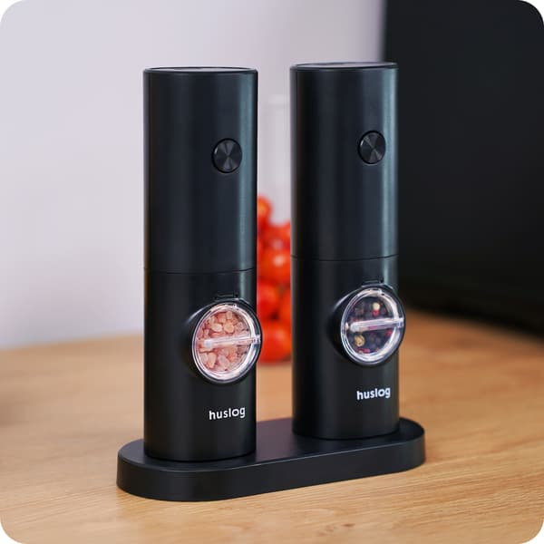 Huslog Set med batteridrivna kvarnar röd