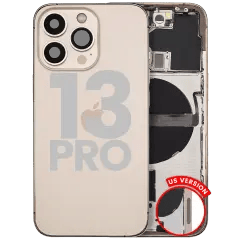 Baksida med smådelar för iPhone 13 Pro (amerikansk version) (begagnad OEM-dragning: Grade C) (guld) guld