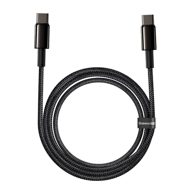 Baseus-kabel Tungsten PD USB-C - USB-C 2,0 m svart 100W