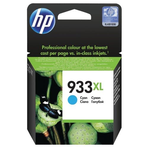HP 933XL Cyan 825 sidor bläck CN054AE