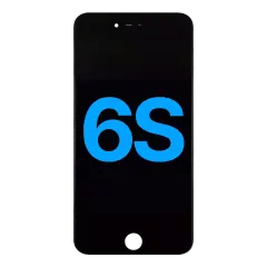 LCD-enhet med stålplatta för iPhone 6S (Eftermarknad: AQ7) (Svart)