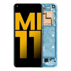 OLED-enhet med ram för Xiaomi Mi 11 (renoverad) (Horizon Blue)