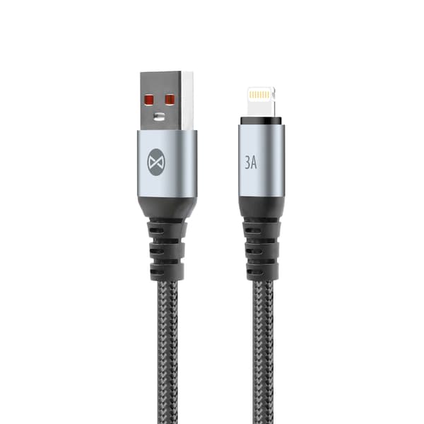 Forever Braix kabel USB - Lightning 1,0 m 3A svart svart