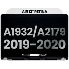 Komplett LCD-skärmmontering för MacBook Air 13\" A1932 (2019) / A2179 (2020) (Begagnad OEM-dragning: Klass B) (Silver) silver