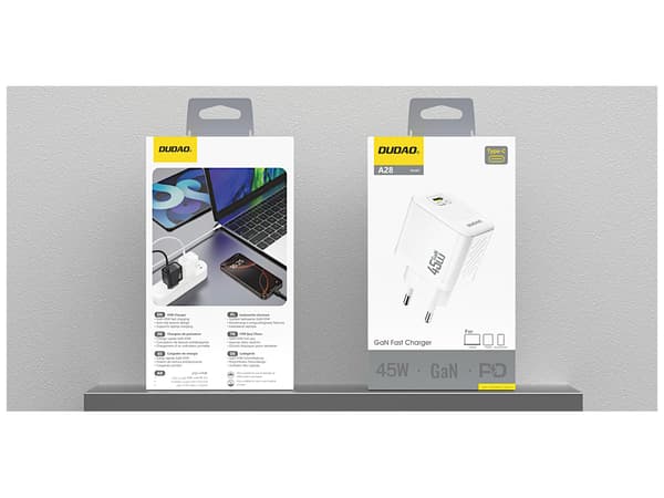 Dudao A28EU Adapter 45Watt 1xUSB-C vit vit