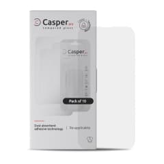 Casper Pro Härdat Glas för iPhone 15 Pro (10-pack) (Klar) röd