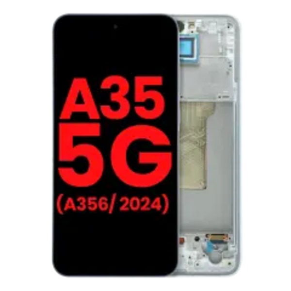 OLED-enhet med ram för Samsung Galaxy A35 5G (A356 / 2024) (Eftermarknad Plus) (Isblå)