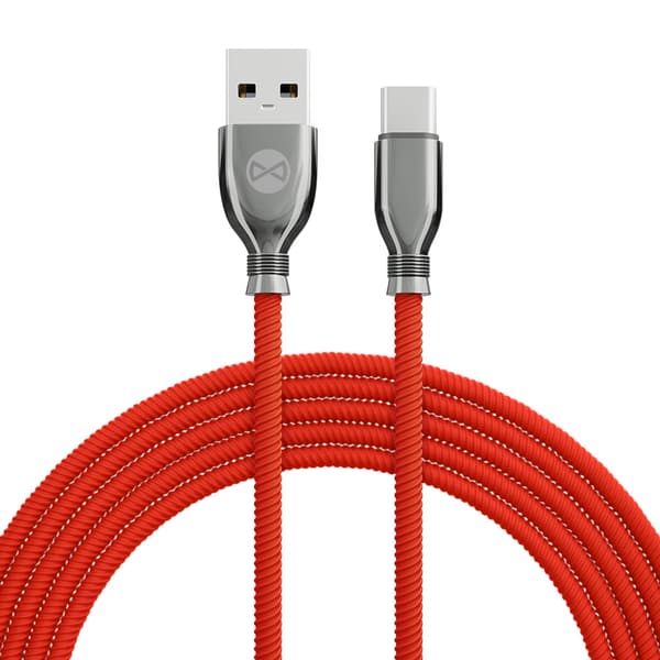 Forever Tornado-kabel USB - USB-C 1,0 m 3A röd röd