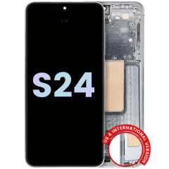 OLED-enhet med ram för Samsung Galaxy S24 5G (amerikansk och internationell version) (Service Pack) (safirblå)