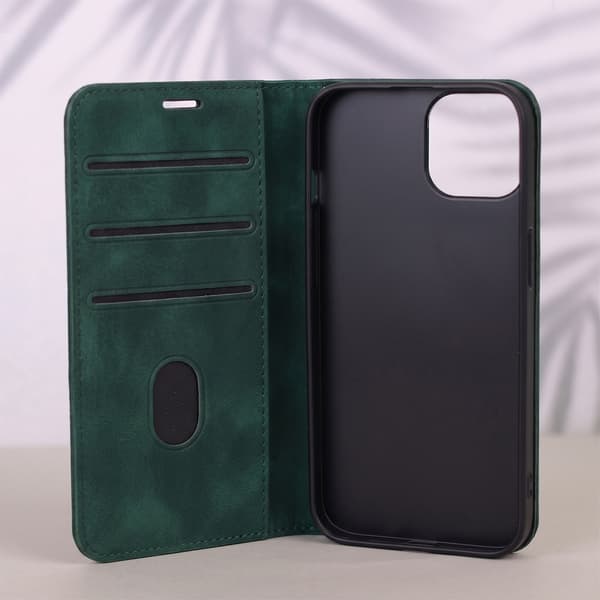 Smart Suede-fodral för Xiaomi Redmi Note 15 Pro Plus 5G grön