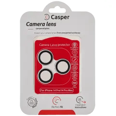 Casper Kameralinsskydd för iPhone 14 Pro / 14 Pro Max (Silver) (Klar) silver