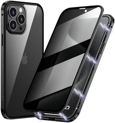 Sekretessfodral dubbel för iPhone 15 Plus – Svart