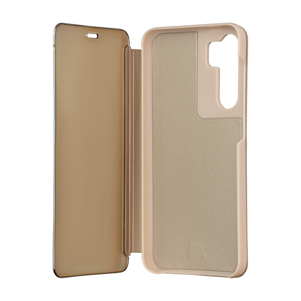 Vikbart spegelfodral för Samsung Galaxy S23 FE guld