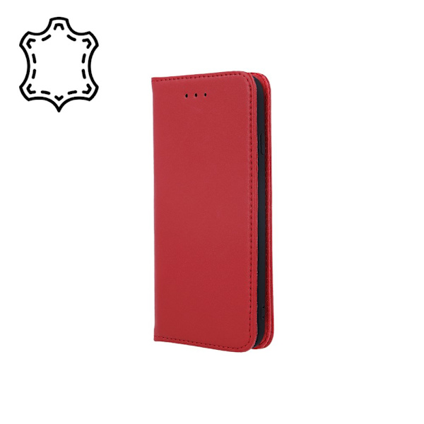 Ægte læder Smart Pro-etui til iPhone 16 rød red