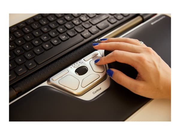 Contour RollerMouse Red Plus svart Silver Central pegeenhed